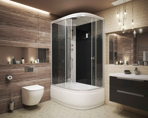 Душевая кабина Niagara Eco 7510L 120х80 асимметричная с крышей - фото 3